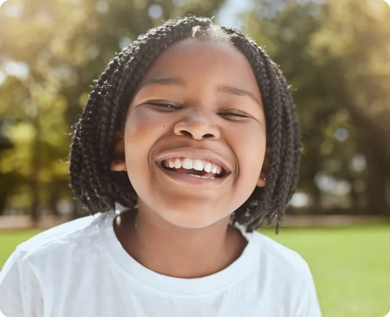 Kid smiling