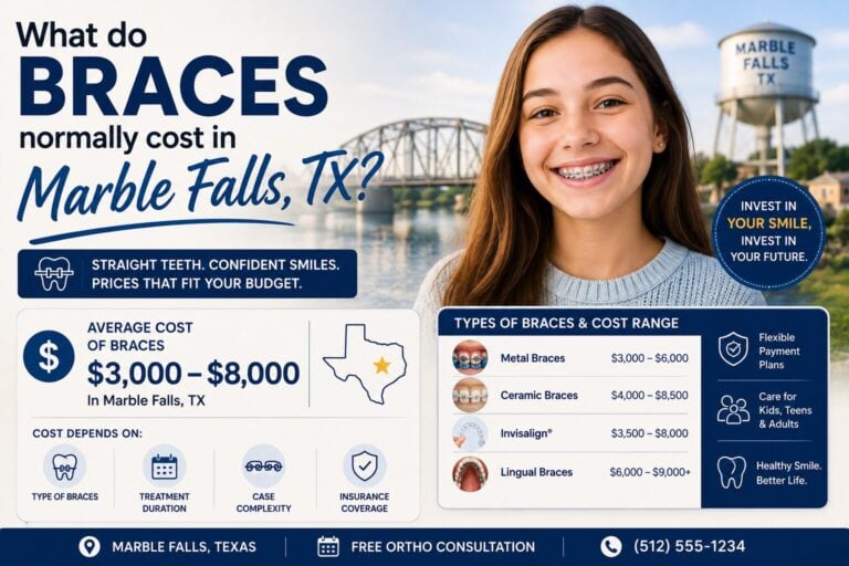 What do braces normally cost in Marble Falls, TX?