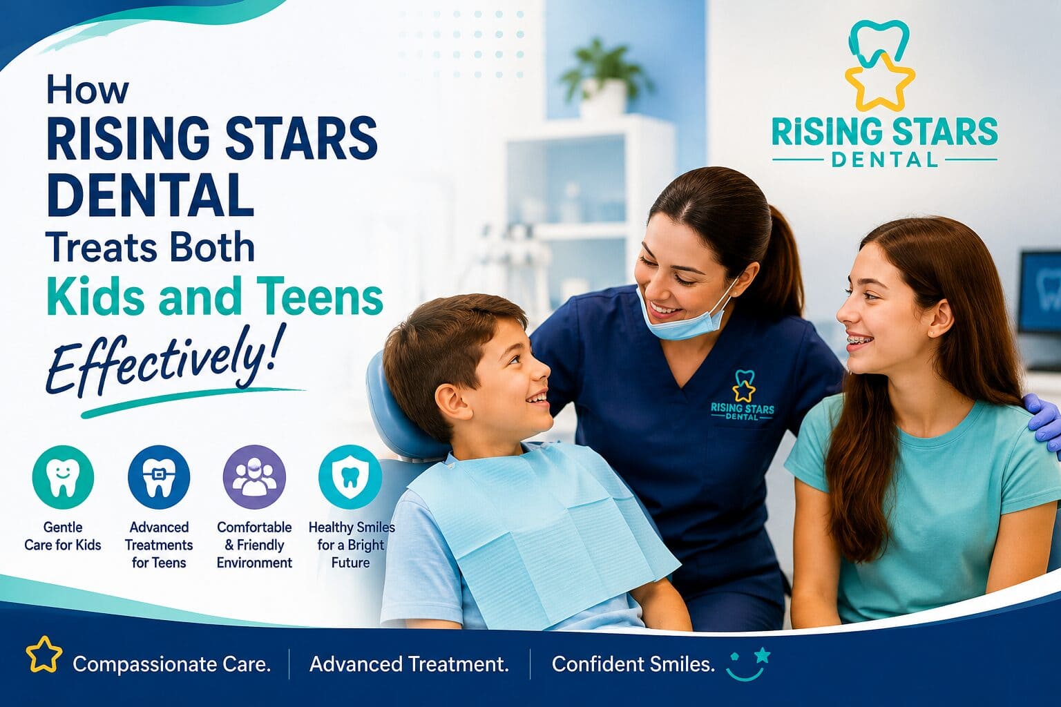 How Rising Stars Dental Treats Both Kids and Teens Effectively!